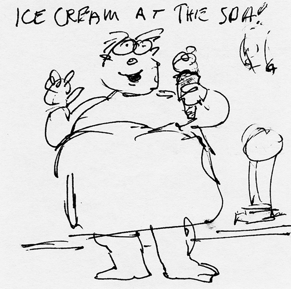 ice cream at the spa