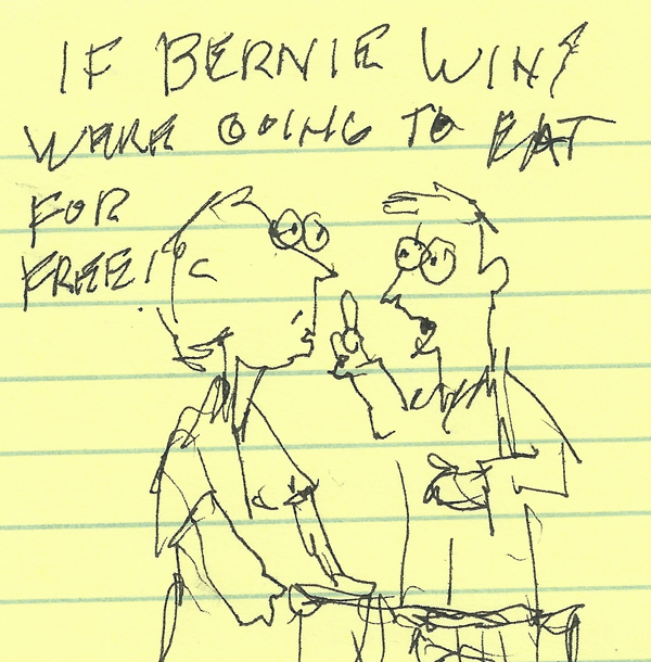 If Bernie wins we are going to eat for free